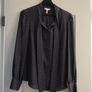 Rebecca Taylor Silk Bow tie neck blouse